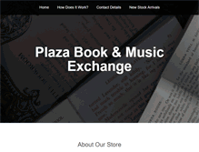Tablet Screenshot of plazabookexchange.coffeecup.com